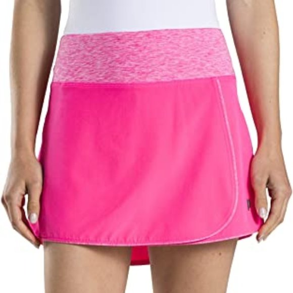 Prince Women's Stretch Woven Wrap Tennis Skort Cosmos Pink/Heather  XL - Picture 2 of 3